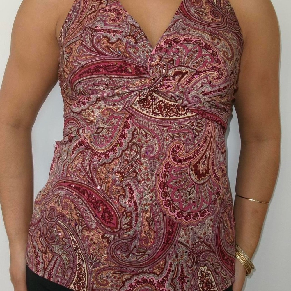 Y2K paisley print top - Picture 2 of 3